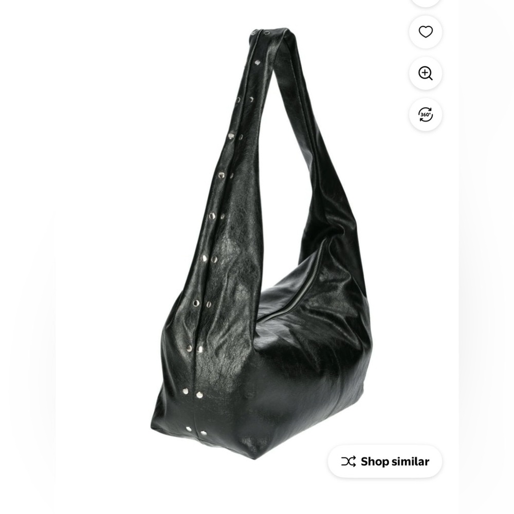 No Boundaries Black studded Hobo Bag - Picture 2 of 3